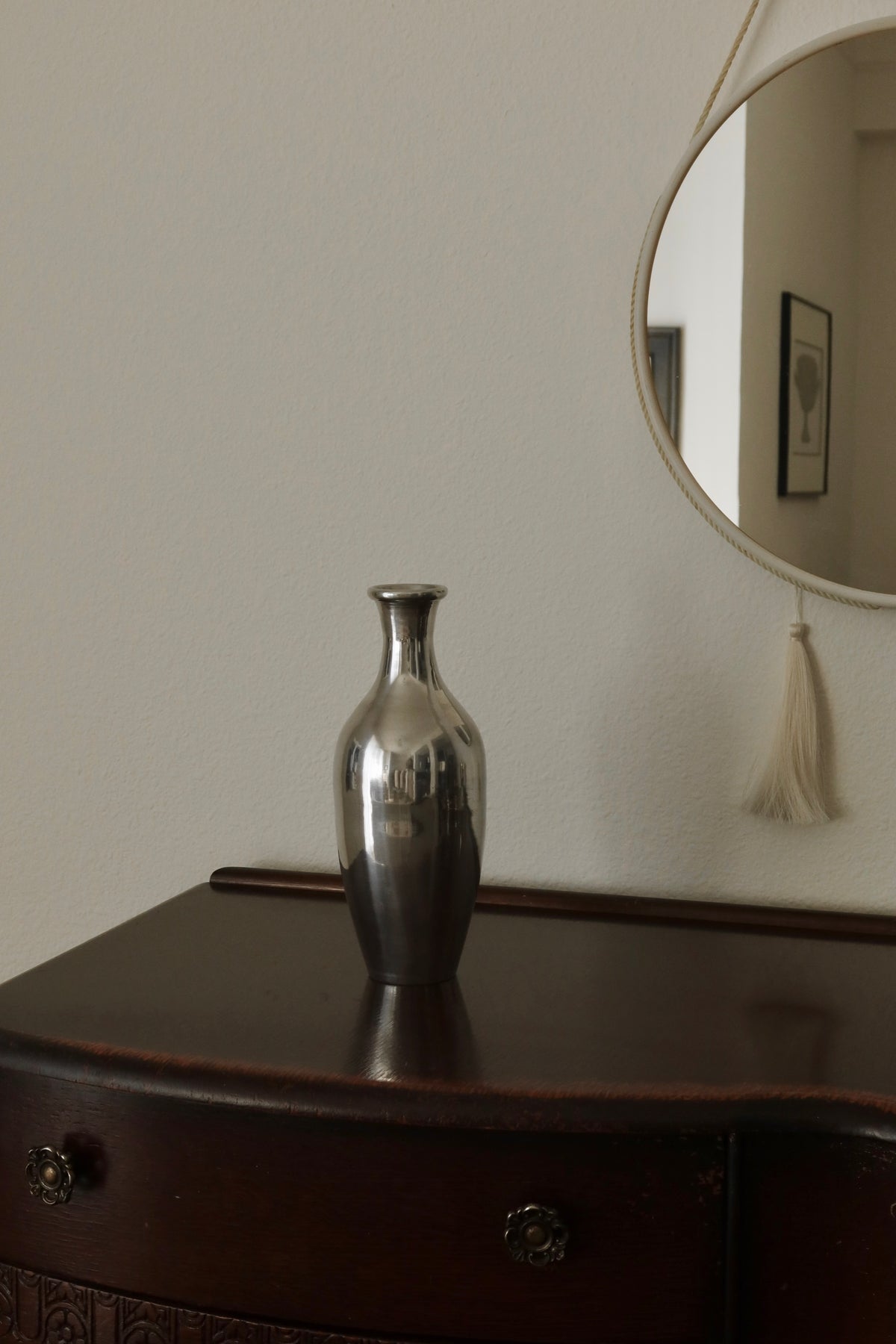 Modernist silver vase