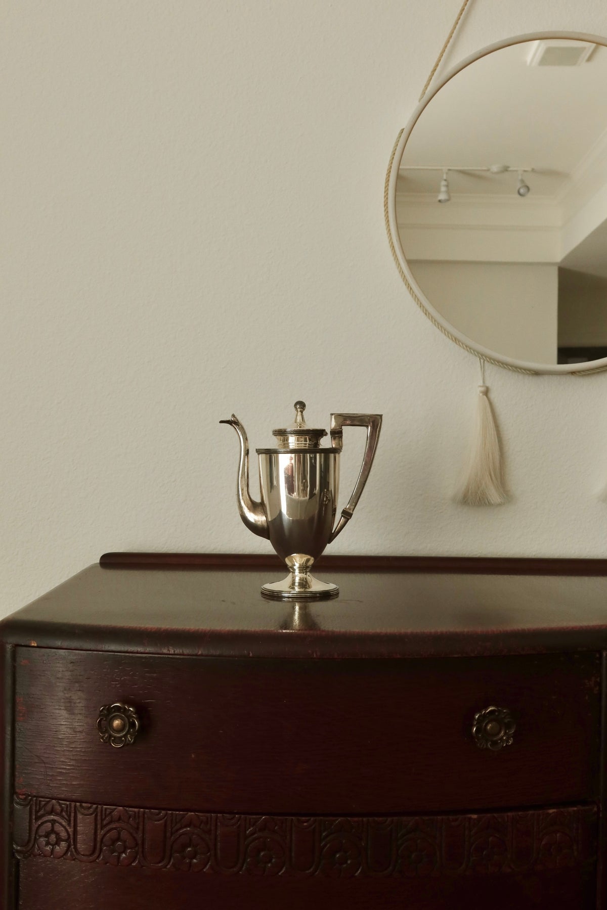 Neoclassical Silver Coffee Pot.