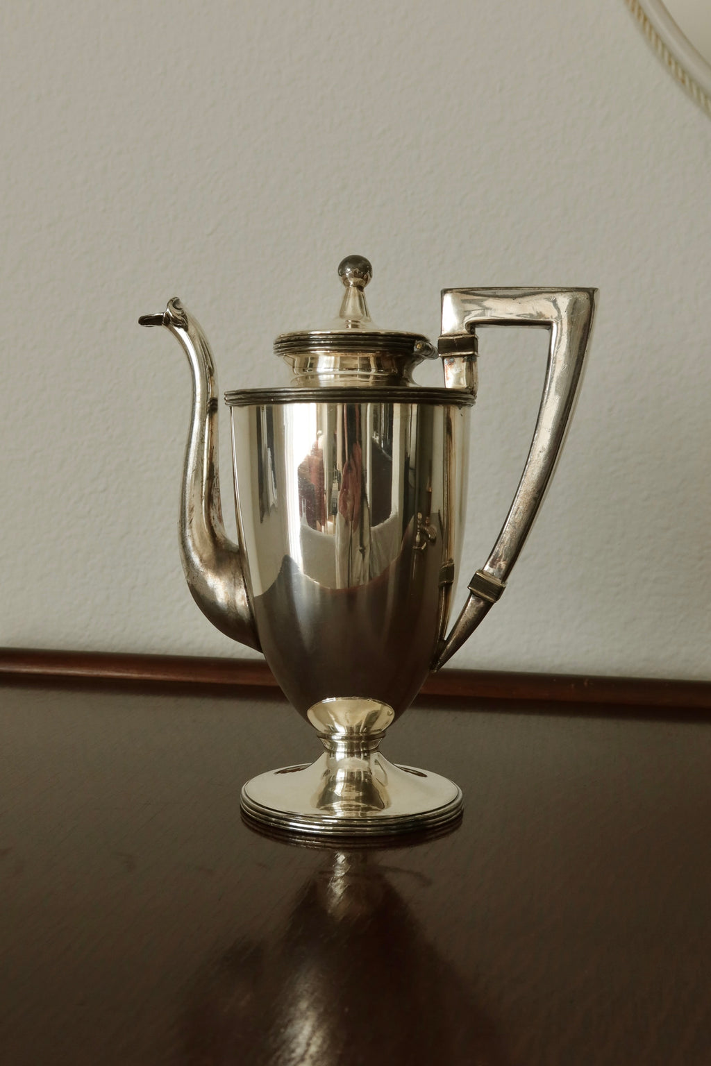 Neoclassical Silver Coffee Pot.