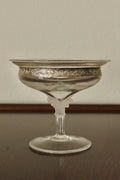 Silver Rim Crystal Coupe Glass