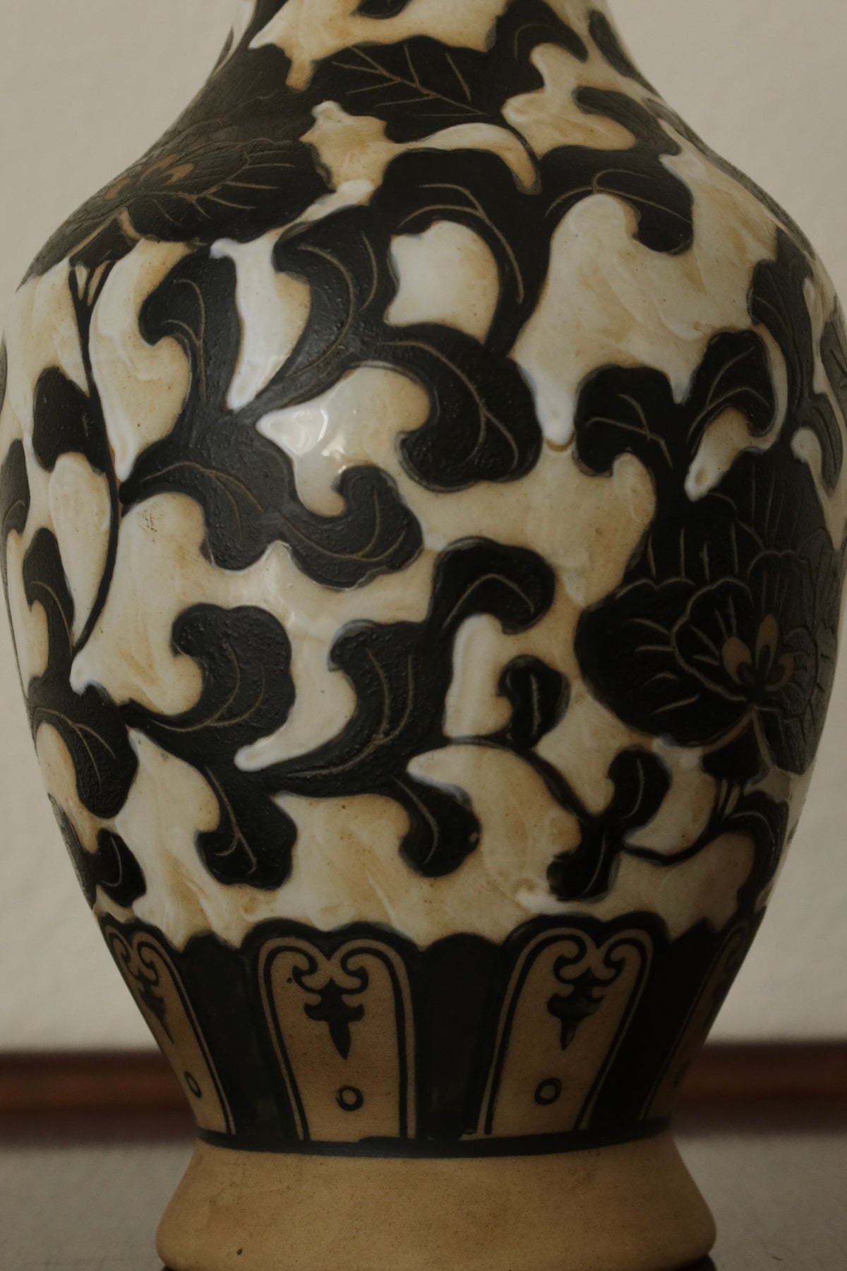 Floral Sgraffito Vase