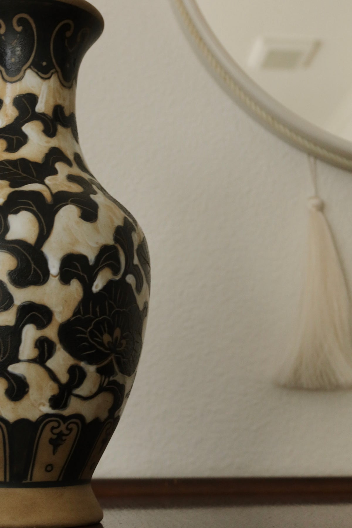 Floral Sgraffito Vase