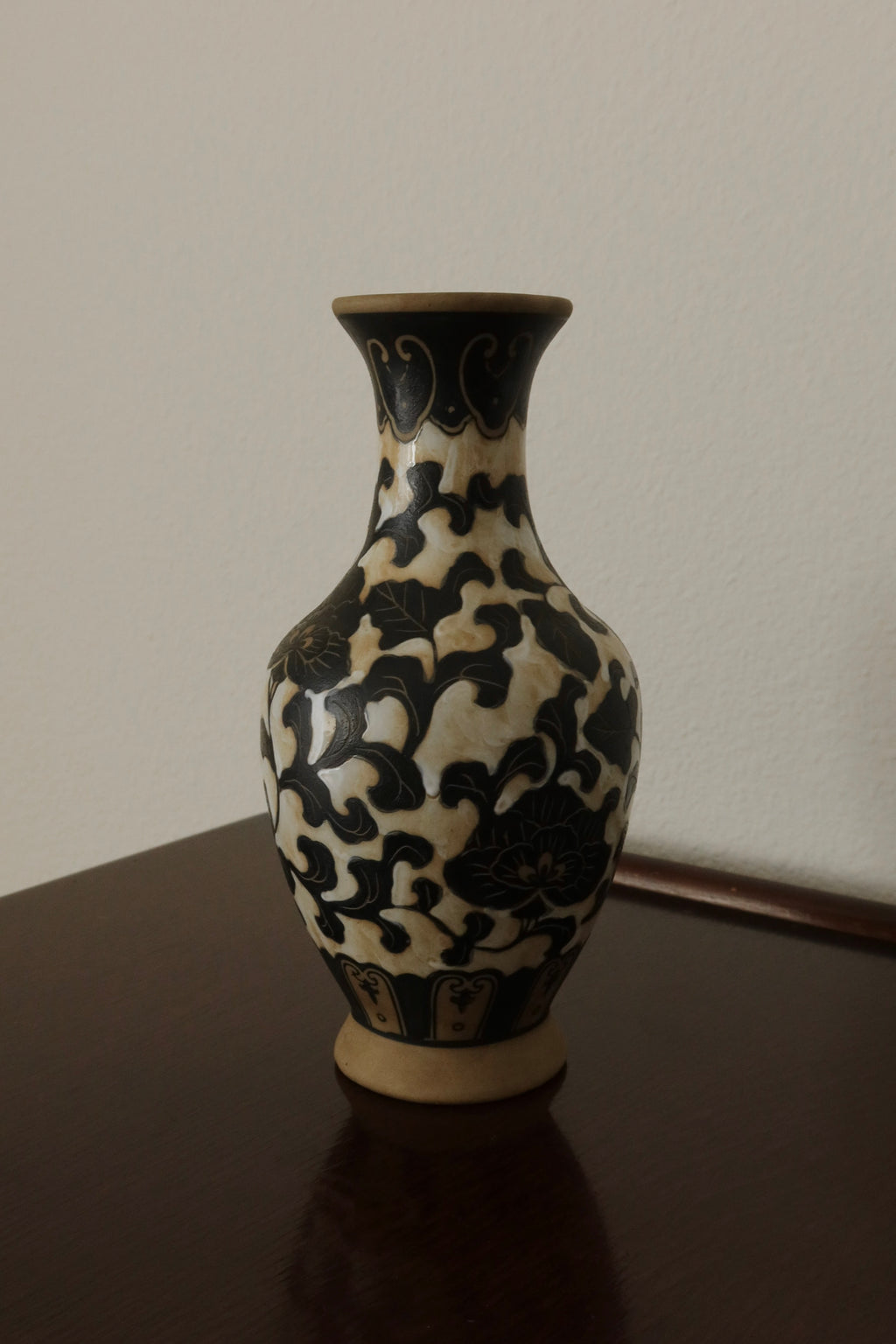 Floral Sgraffito Vase