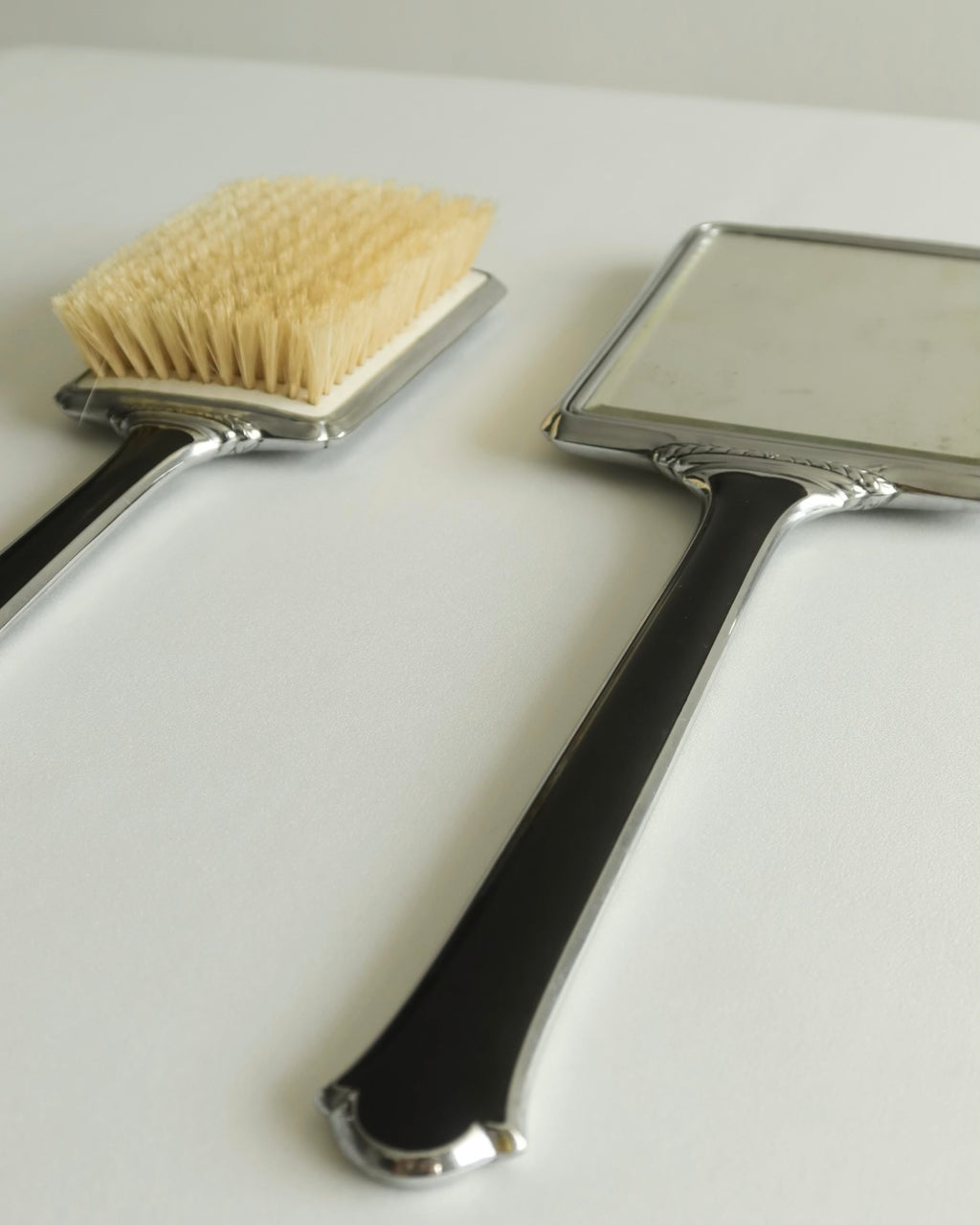 Art Deco Mirror & Brush Set