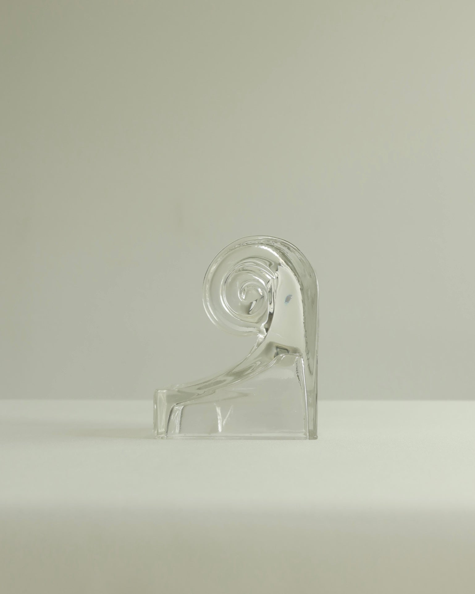 Glass Volute Bookend