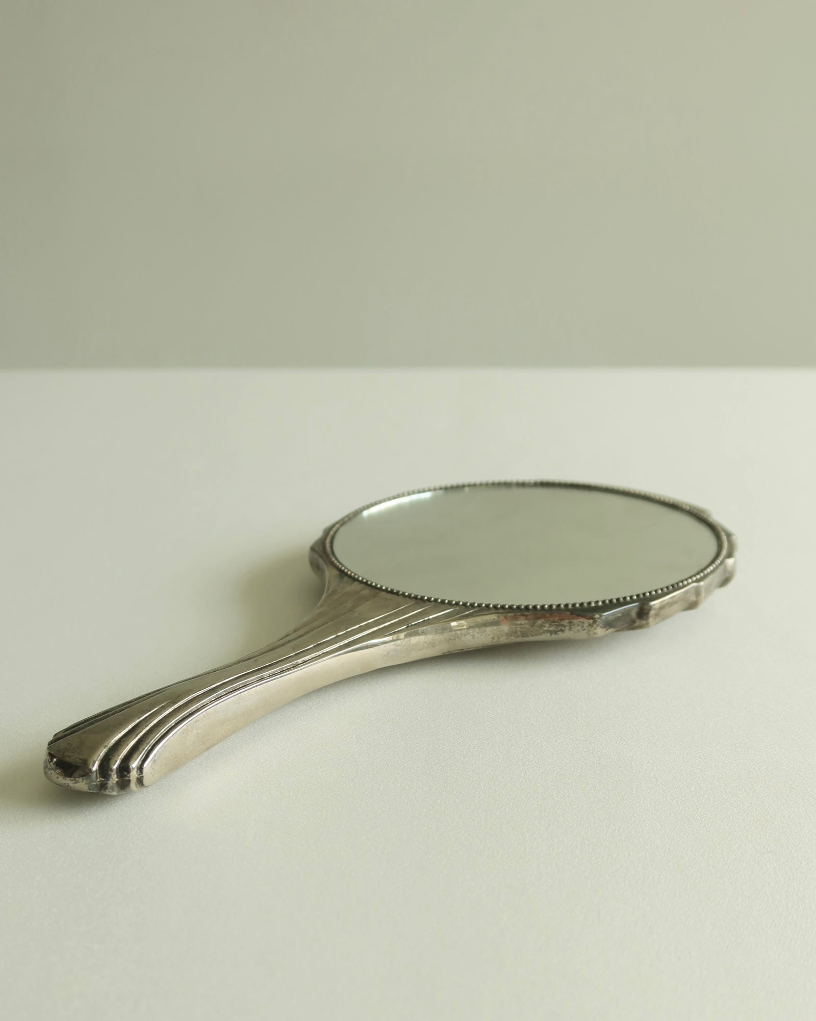 Art Deco Silver Hand Mirror