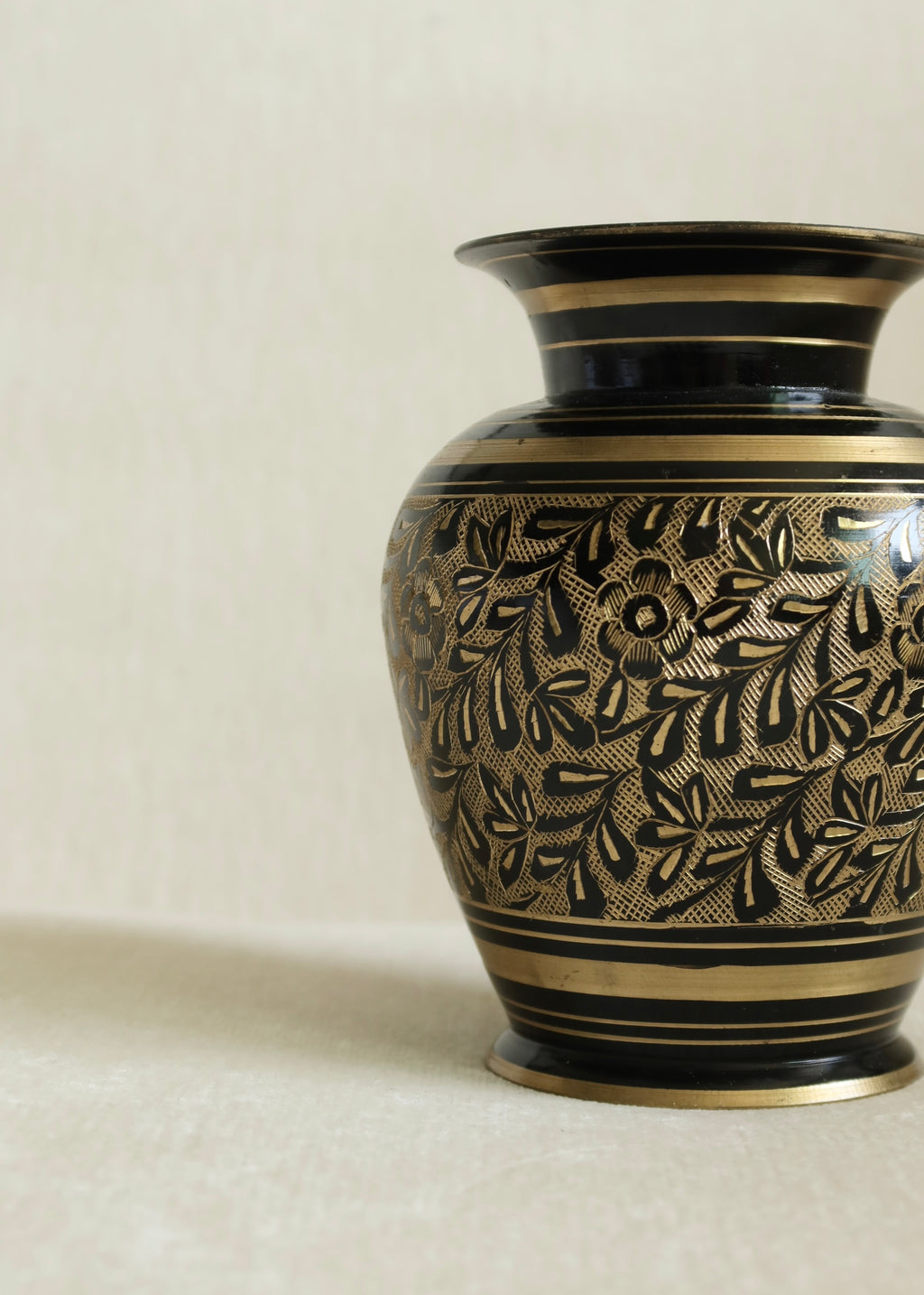 Etched Brass Vase