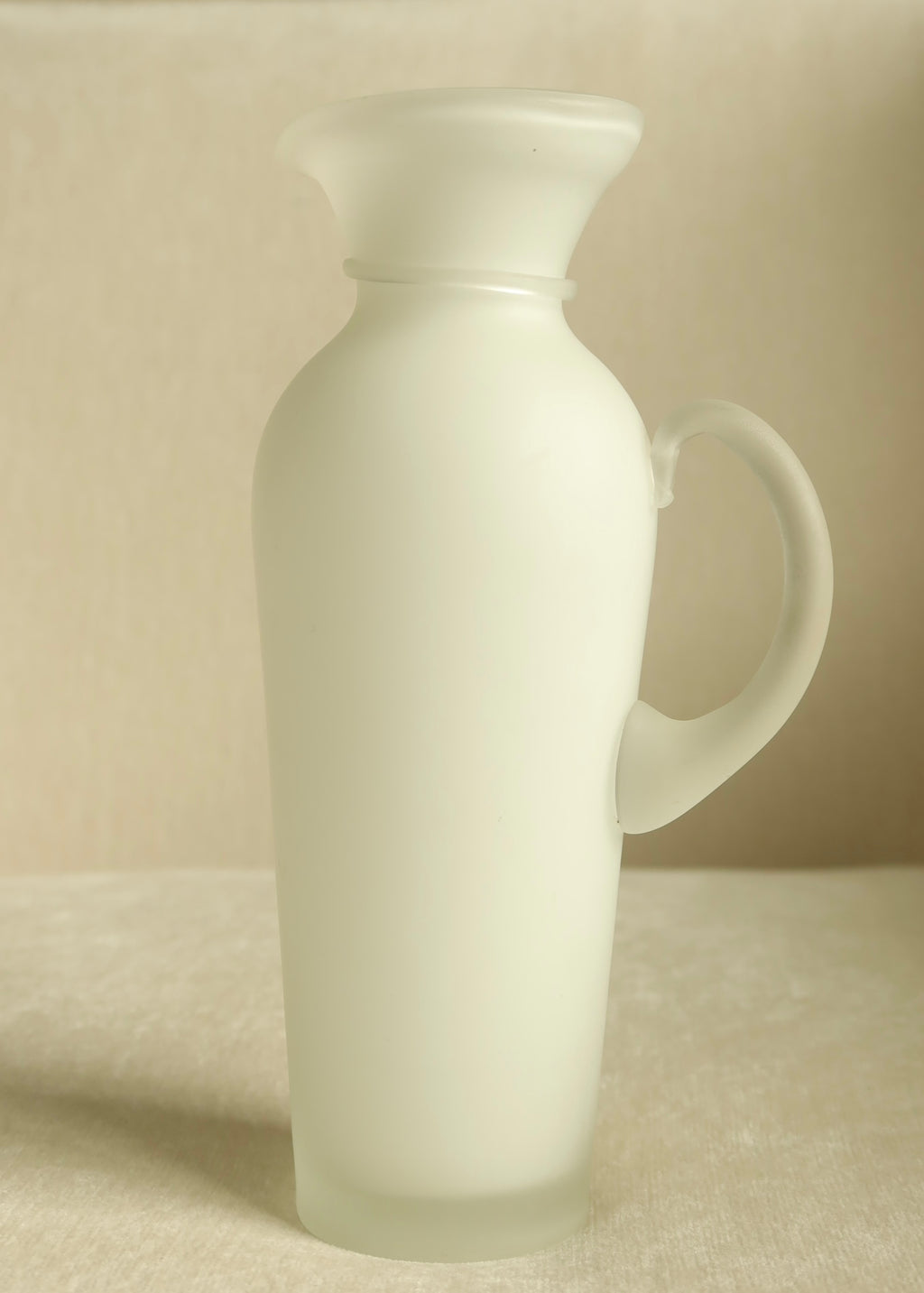 Satin Glass Pitcher Vase