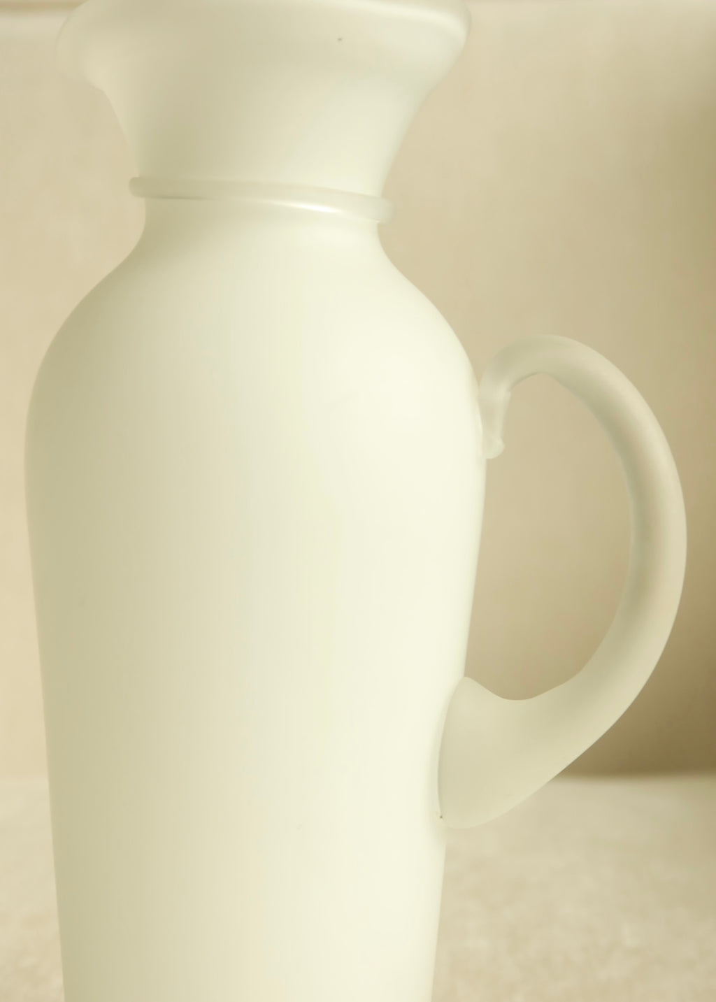 Satin Glass Pitcher Vase