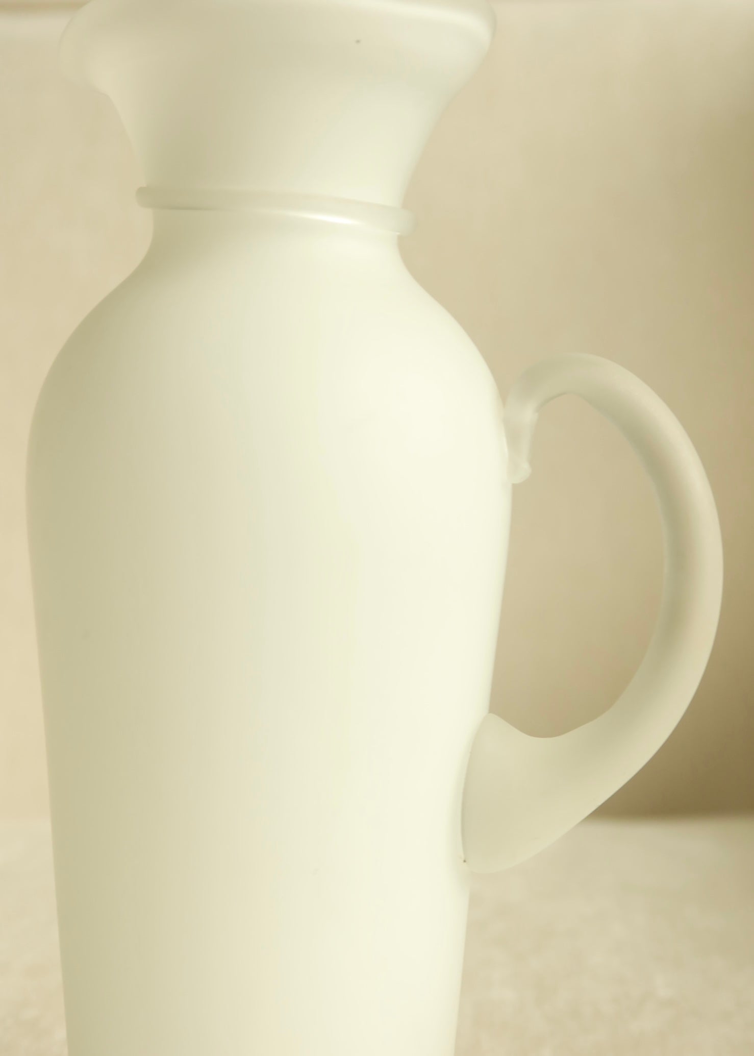 Satin Glass Pitcher Vase