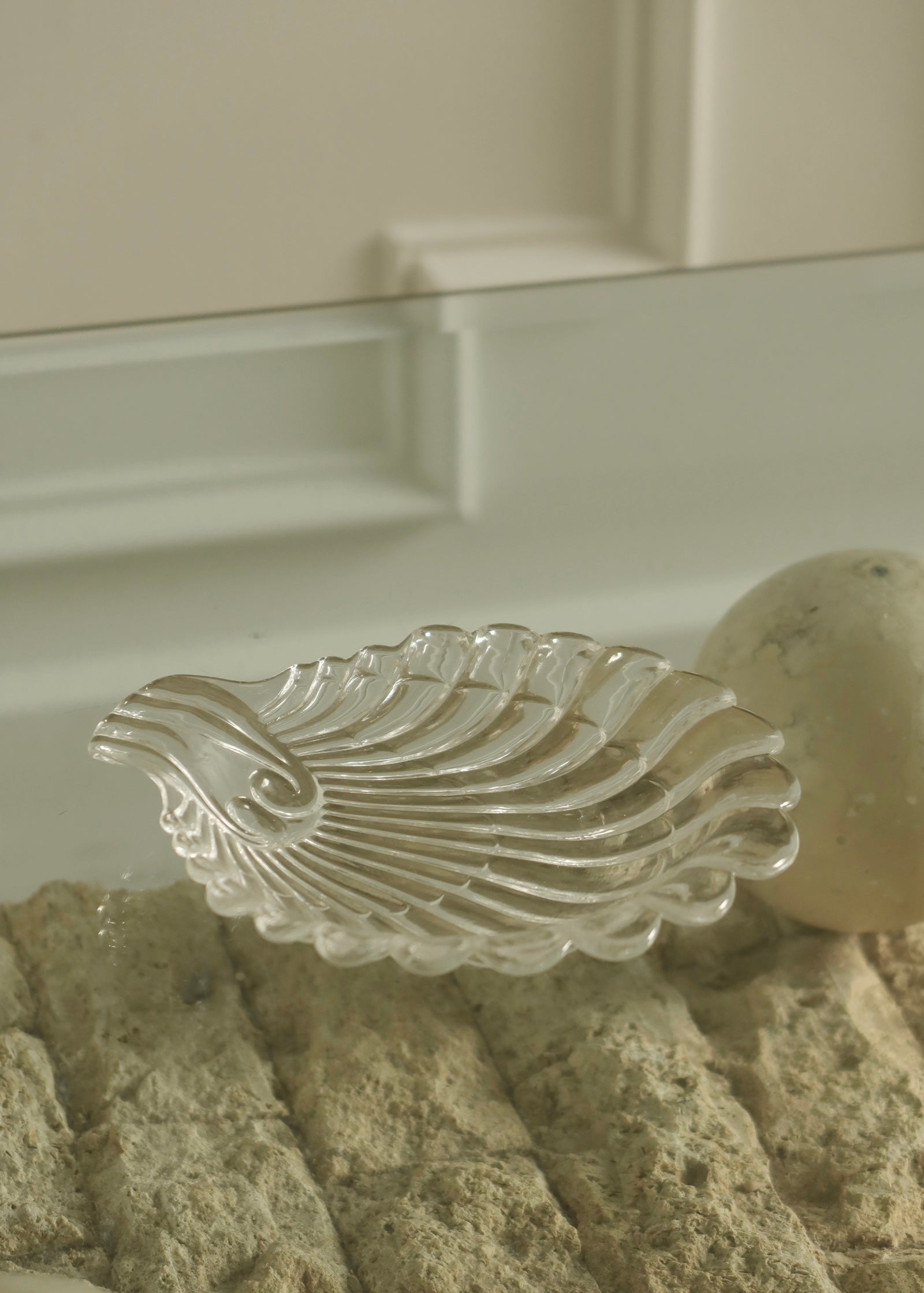 Glass Scallop Dish