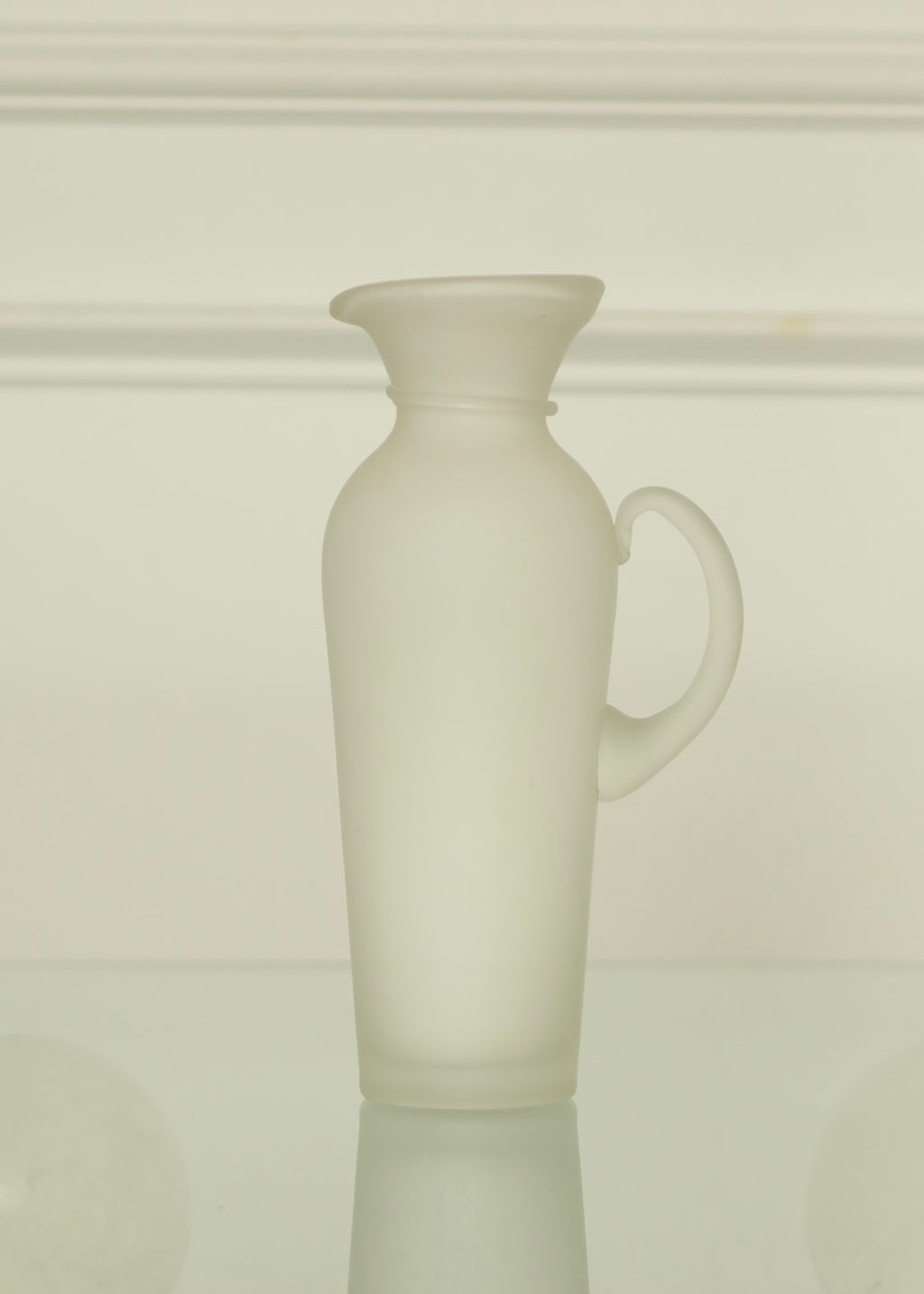 Satin Glass Pitcher Vase