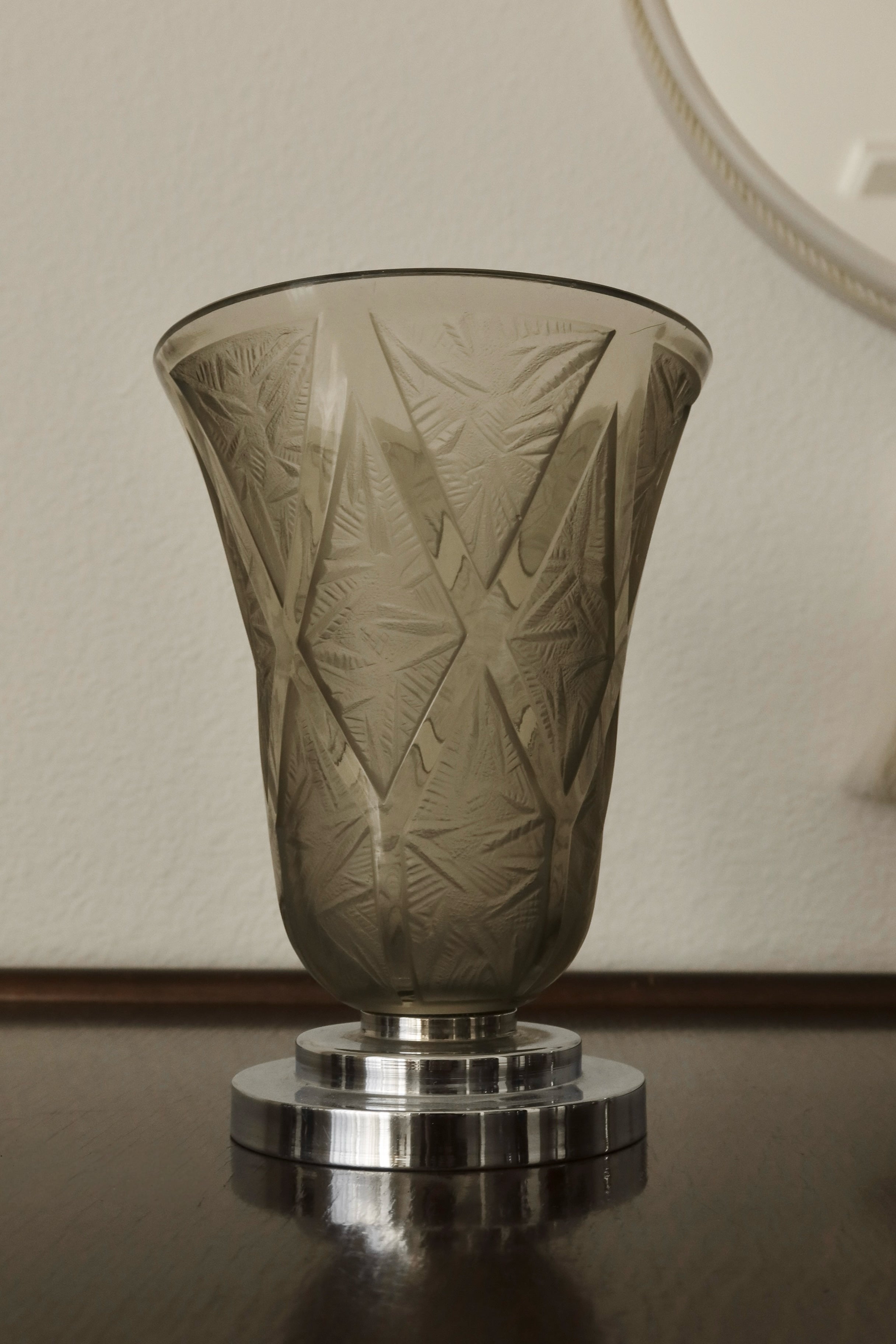 Original Verlys Art Deco Glass Vase
