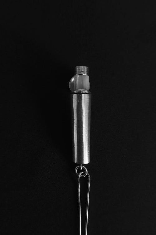 Antique Sterling Silver and Mother-of-Pearl Cigarette Holder Pendant
